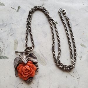 Antique Art Deco Flower Necklace